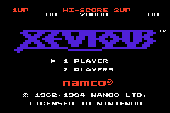 Classic NES Series - Xevious Title Screen